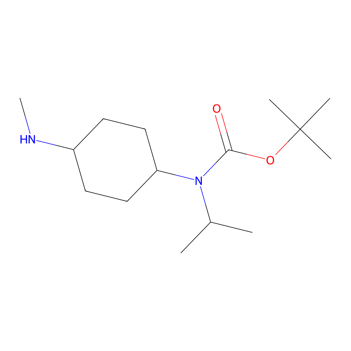 Isopropyl-(4-methylamino-cyclohexyl)-carbamic acid tert-butyl ester molecular structure, CAS 1353953-46-4