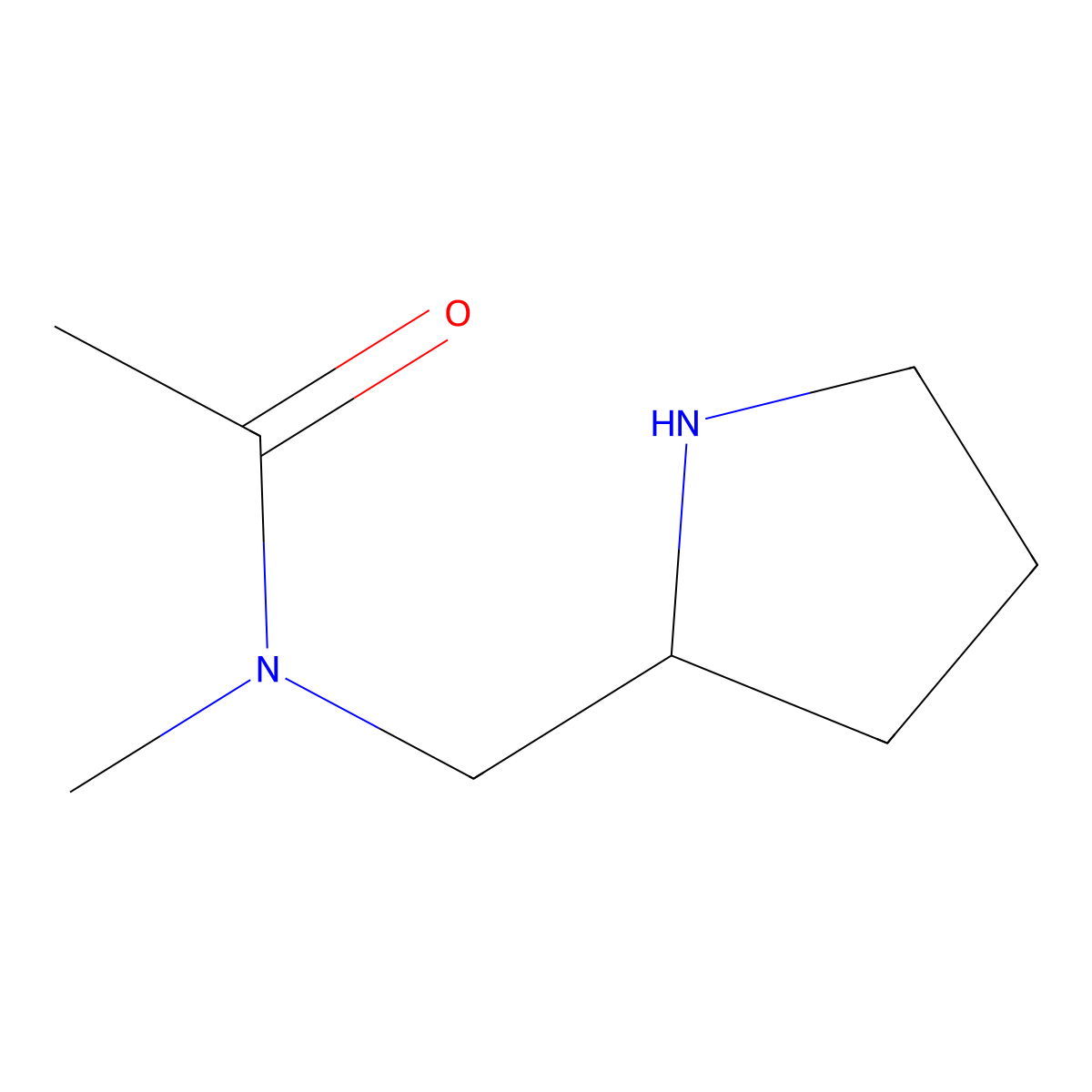 N-Methyl-N-(pyrrolidin-2-ylmethyl)acetamide molecular structure, CAS 1353953-68-0
