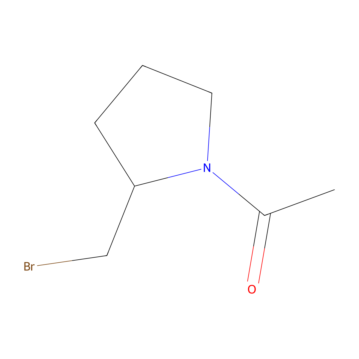1-(2-Bromomethyl-pyrrolidin-1-yl)-ethanone molecular structure, CAS 1353954-90-1