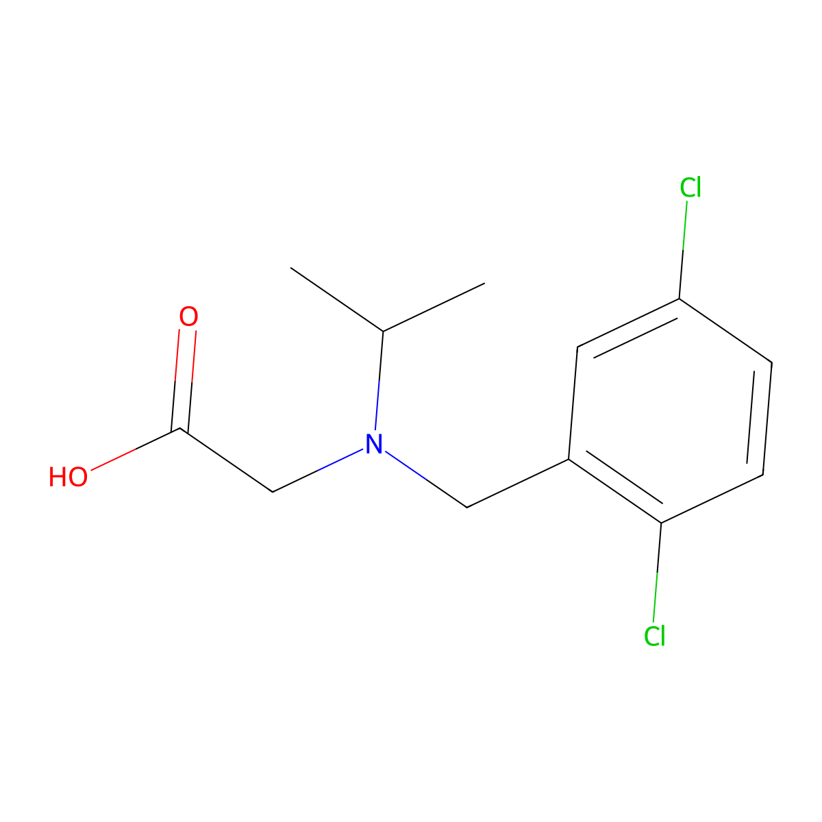 [(2,5-Dichloro-benzyl)-isopropyl-amino]-acetic acid molecular structure, CAS 1353955-16-4