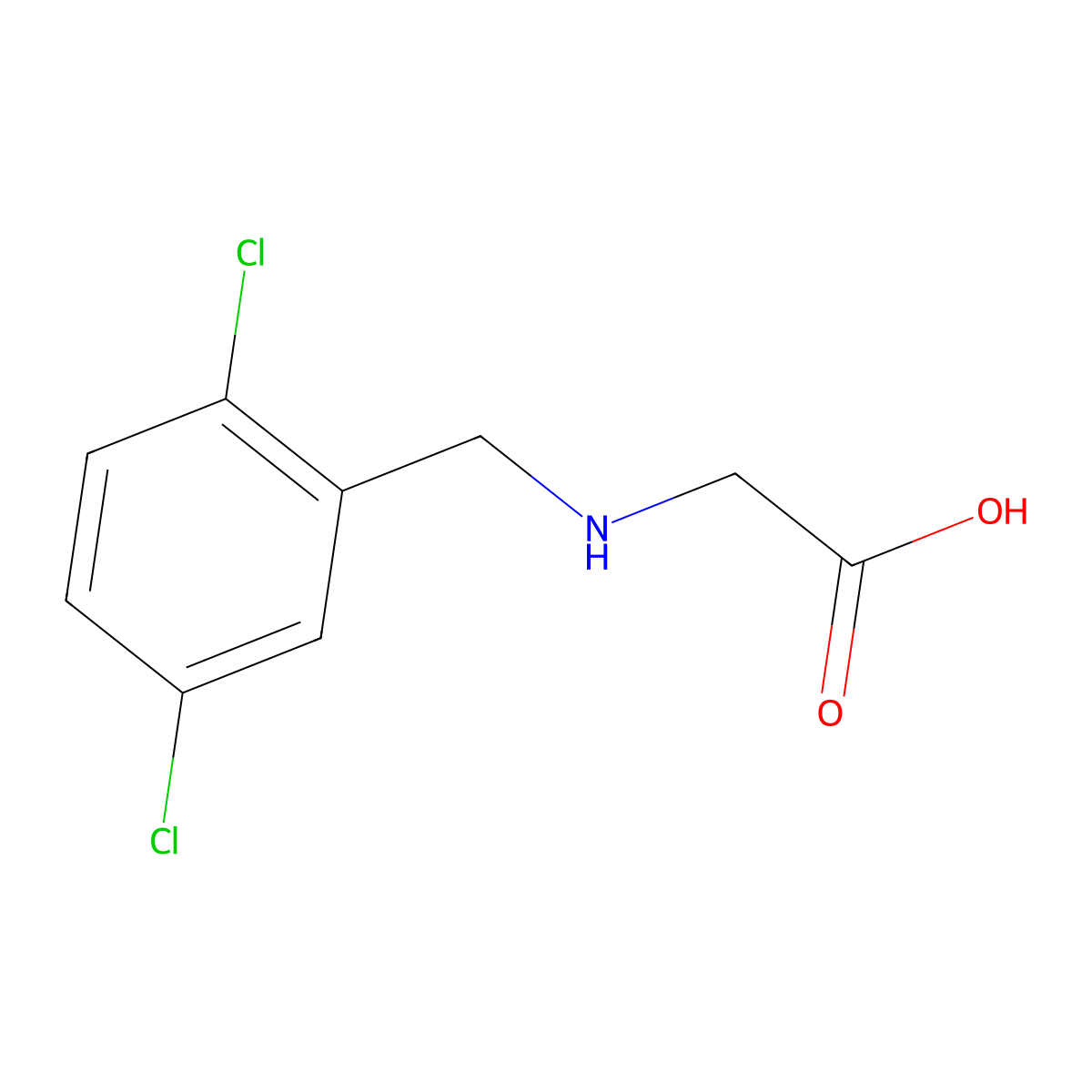 (2,5-Dichloro-benzylamino)-acetic acid molecular structure, CAS 1353955-32-4