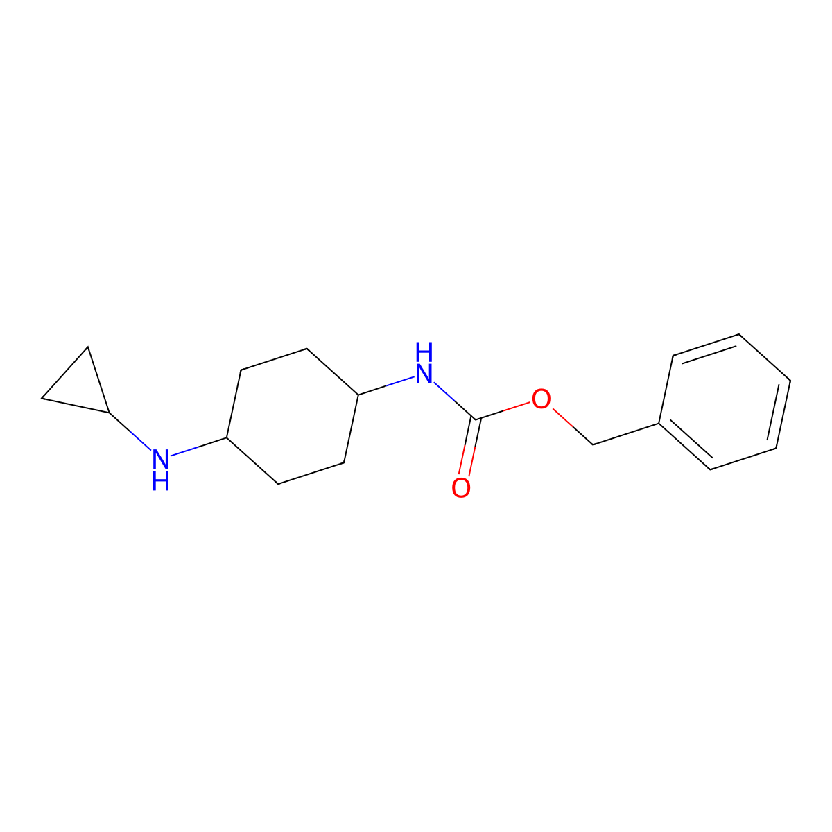 (4-Cyclopropylamino-cyclohexyl)-carbamic acid benzyl ester molecular structure, CAS 1353955-50-6