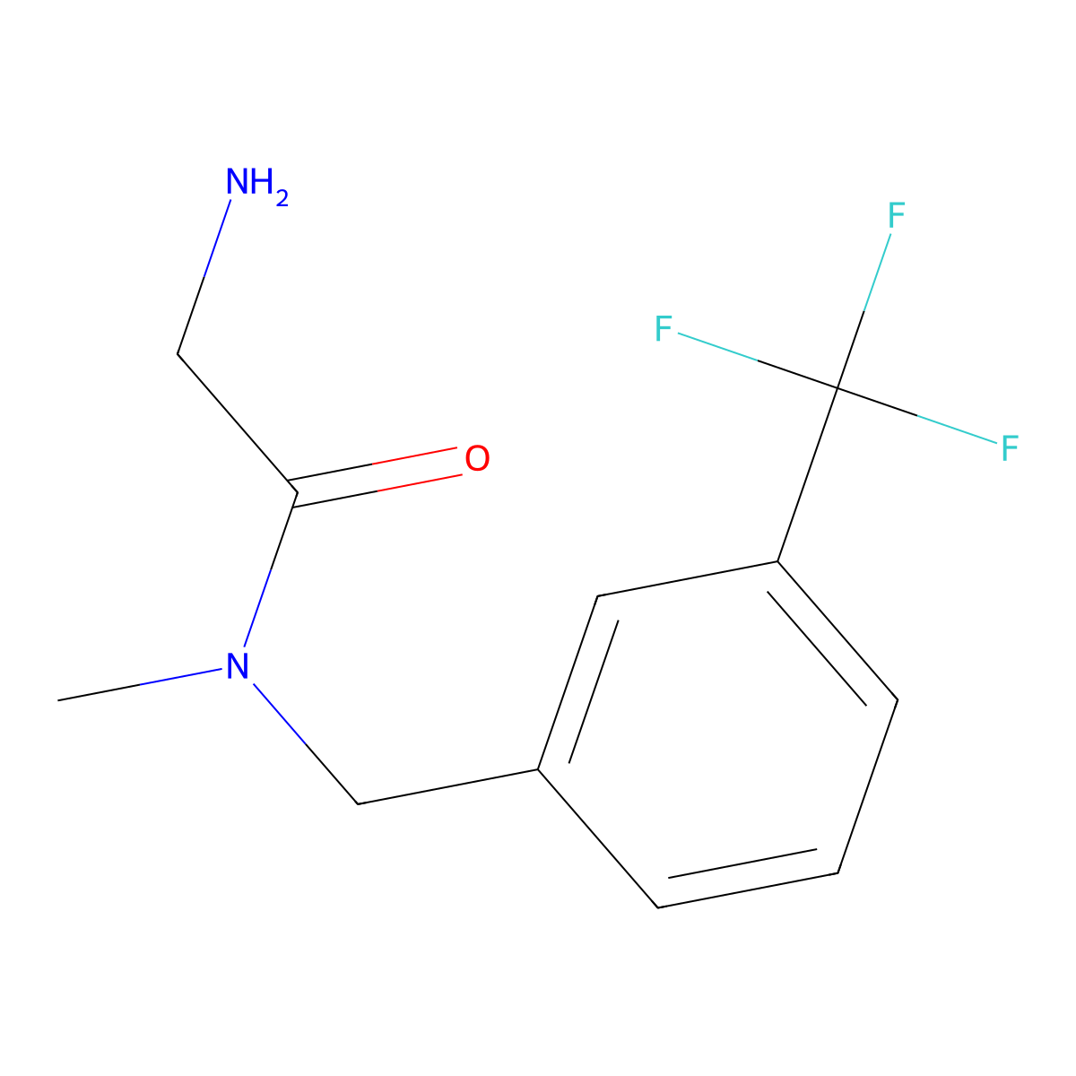 2-Amino-N-methyl-N-(3-trifluoromethyl-benzyl)-acetamide molecular structure, CAS 1353955-52-8
