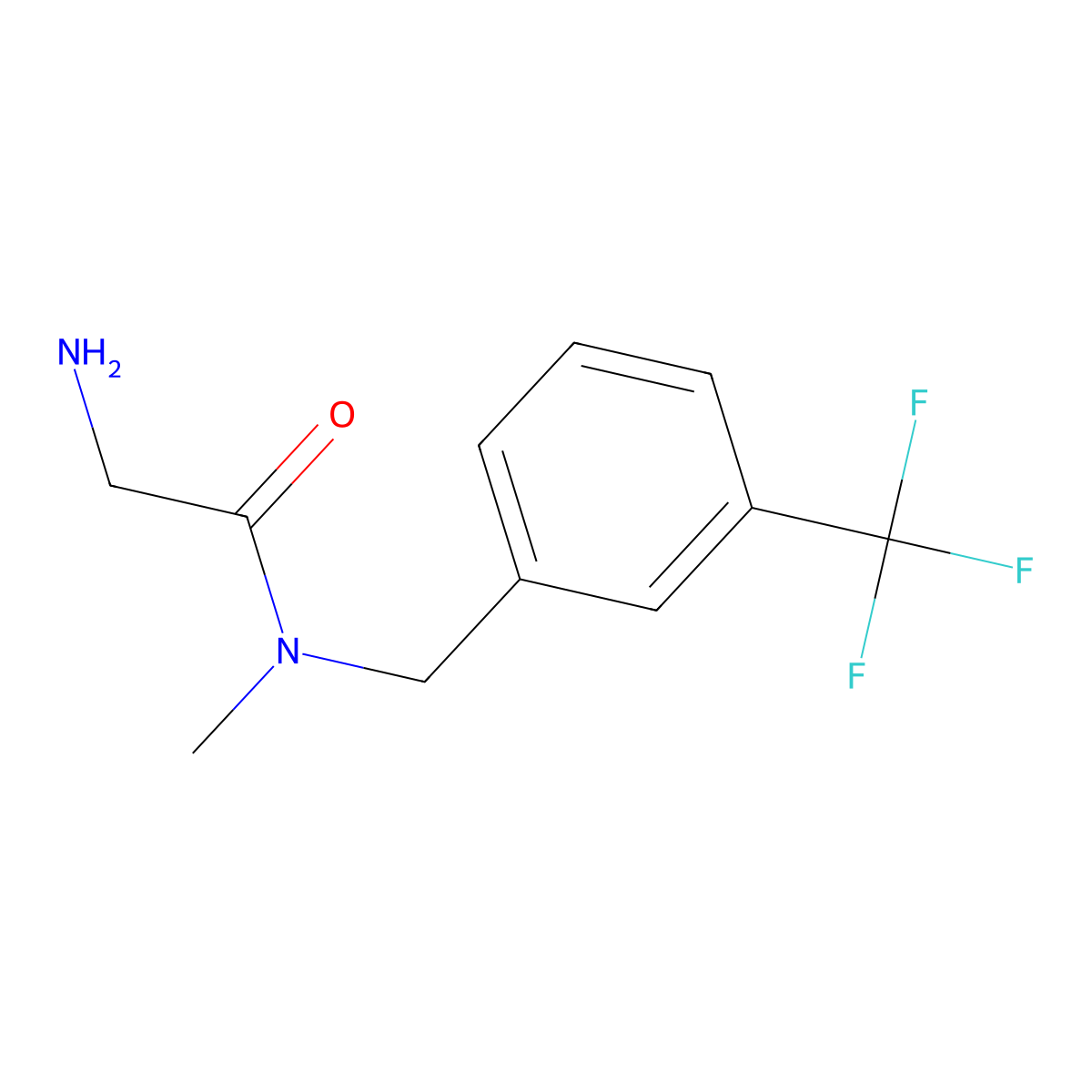 2-Amino-N-methyl-N-(3-trifluoromethyl-benzyl)-acetamide molecular structure, CAS 1353955-52-8