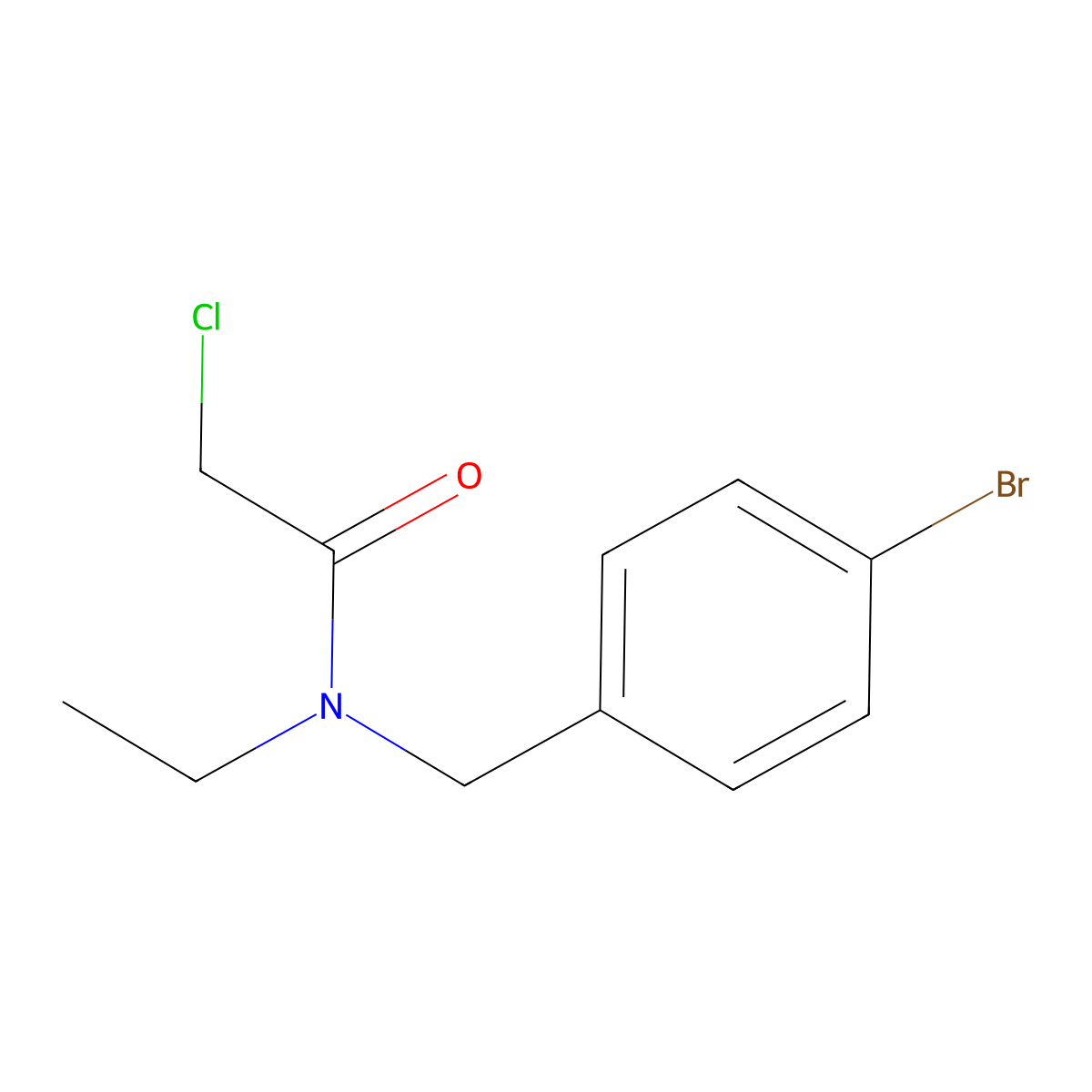 N-(4-Bromo-benzyl)-2-chloro-N-ethyl-acetamide molecular structure, CAS 1353955-64-2