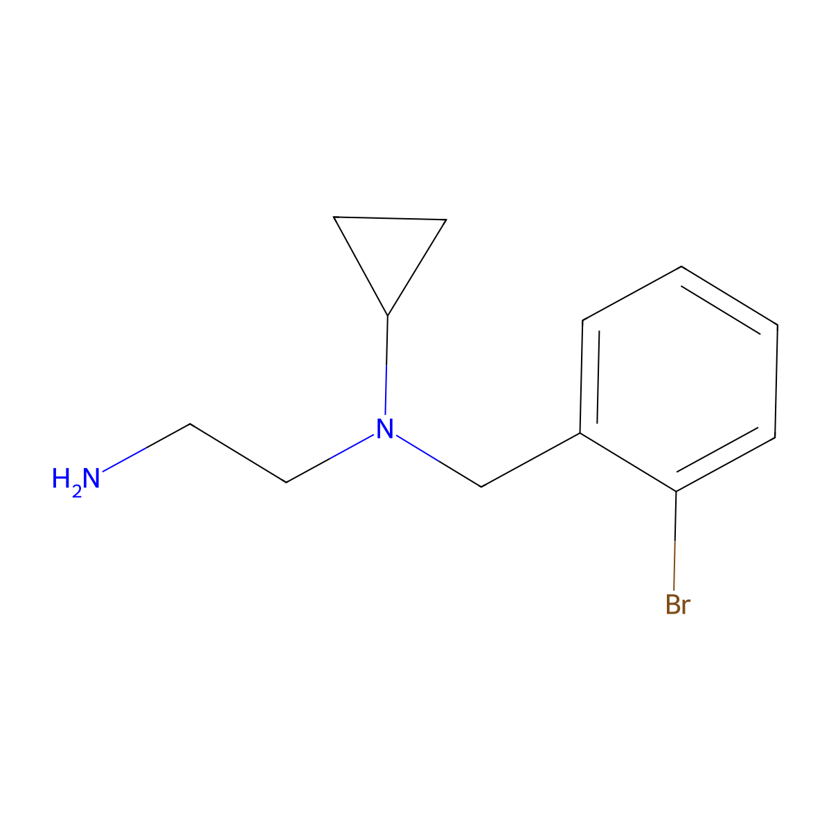 N1-(2-bromobenzyl)-N1-cyclopropylethane-1,2-diamine molecular structure, CAS 1353955-81-3