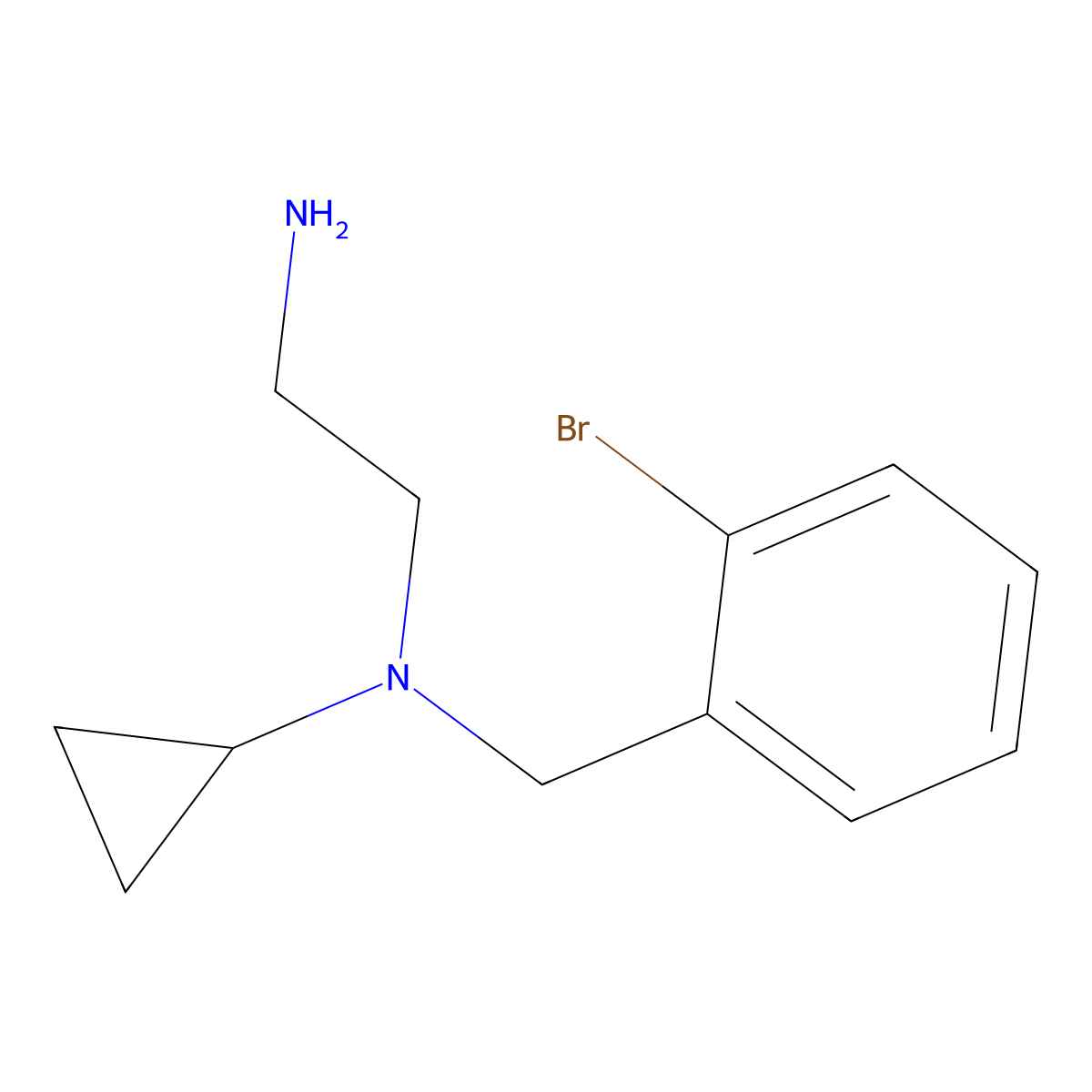 N1-(2-bromobenzyl)-N1-cyclopropylethane-1,2-diamine molecular structure, CAS 1353955-81-3