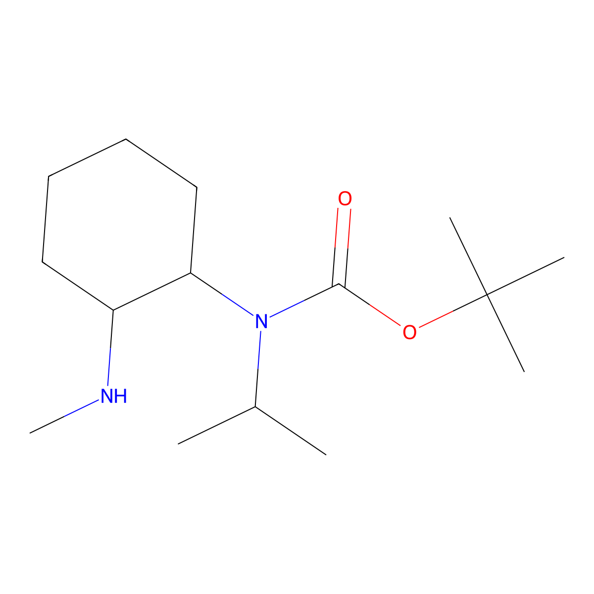 Isopropyl-(2-methylamino-cyclohexyl)-carbamic acid tert-butyl ester molecular structure, CAS 1353955-83-5
