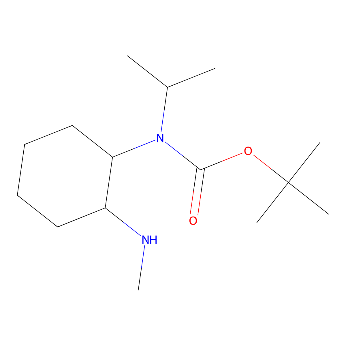 Isopropyl-(2-methylamino-cyclohexyl)-carbamic acid tert-butyl ester molecular structure, CAS 1353955-83-5