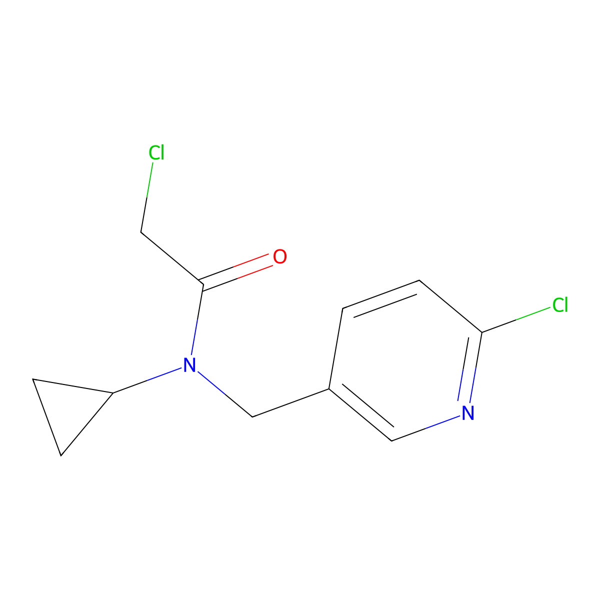 2-Chloro-N-((6-chloropyridin-3-yl)methyl)-N-cyclopropylacetamide molecular structure, CAS 1353956-00-9