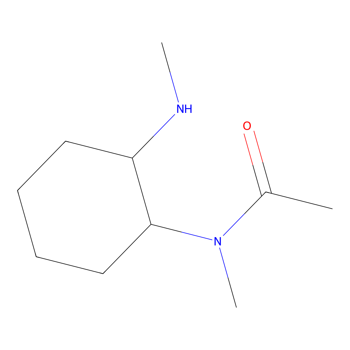 N-Methyl-N-(2-methylamino-cyclohexyl)-acetamide molecular structure, CAS 1353956-34-9