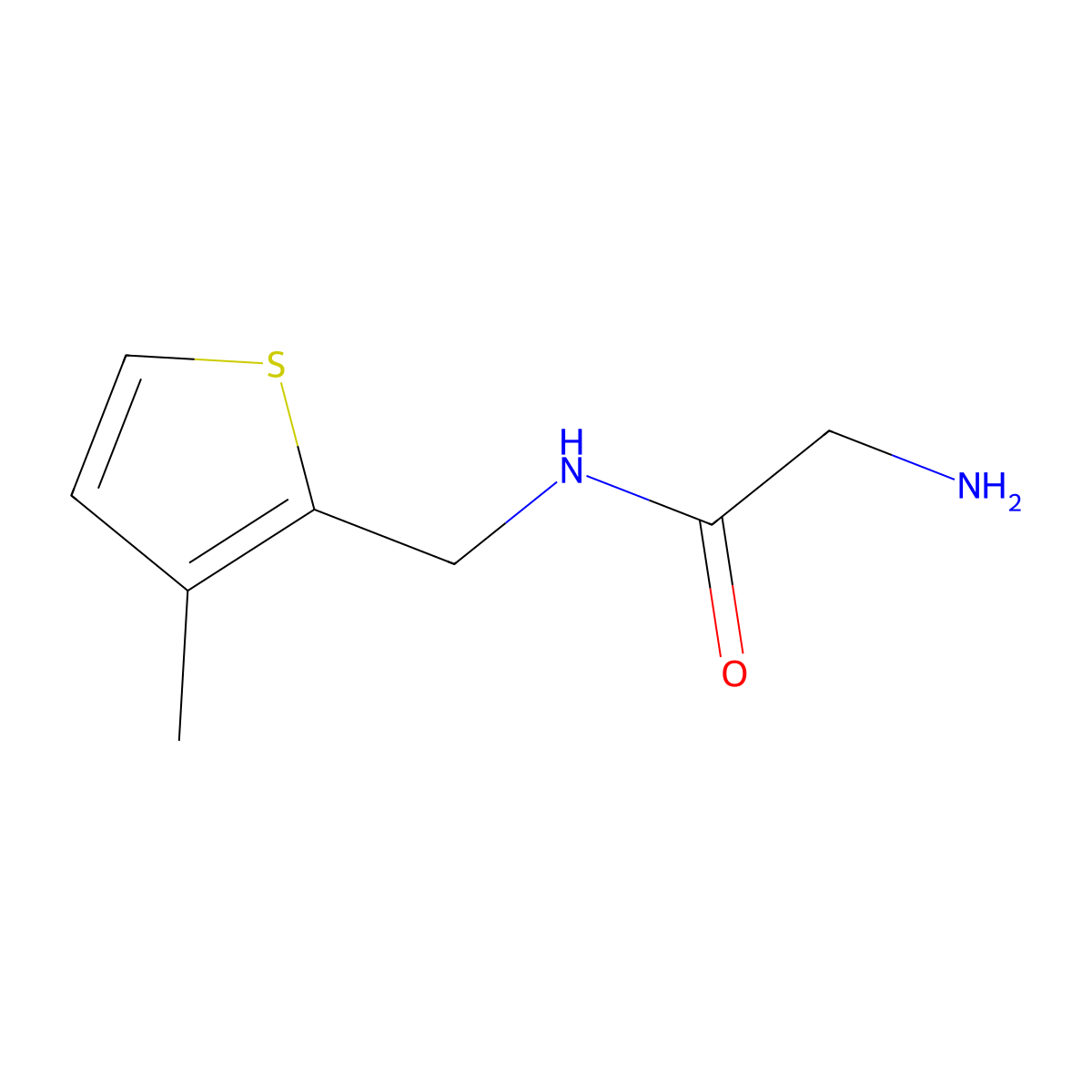 2-Amino-N-(3-methyl-thiophen-2-ylmethyl)-acetamide molecular structure, CAS 1353956-47-4