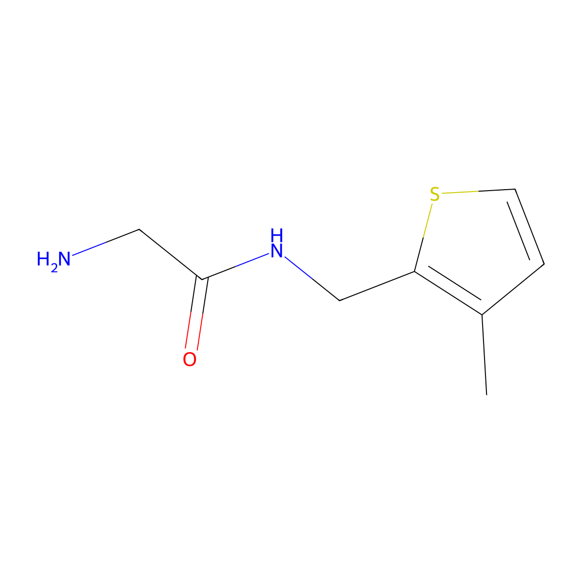 2-Amino-N-(3-methyl-thiophen-2-ylmethyl)-acetamide molecular structure, CAS 1353956-47-4