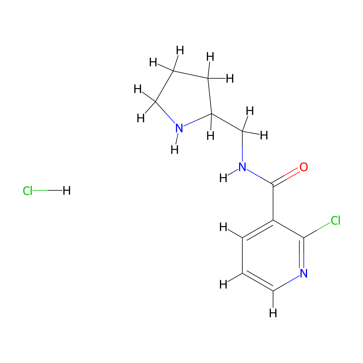 2-Chloro-N-(pyrrolidin-2-ylmethyl)nicotinamide hydrochloride molecular structure, CAS 1353956-66-7