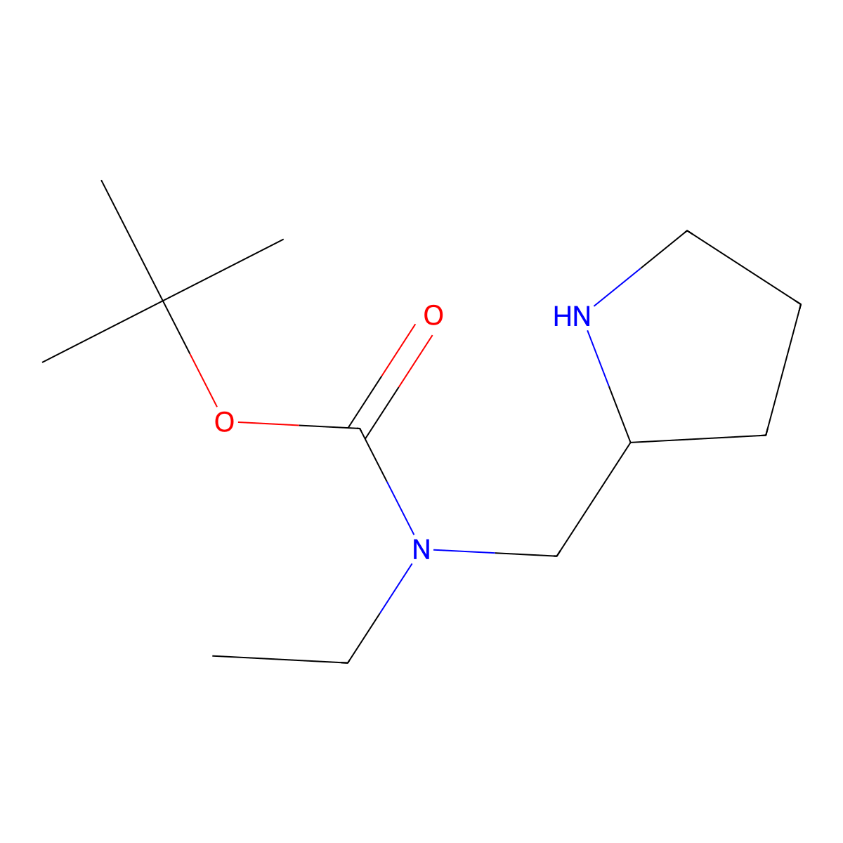 Ethyl-pyrrolidin-2-ylmethyl-carbamic acid tert-butyl ester molecular structure, CAS 1353957-12-6