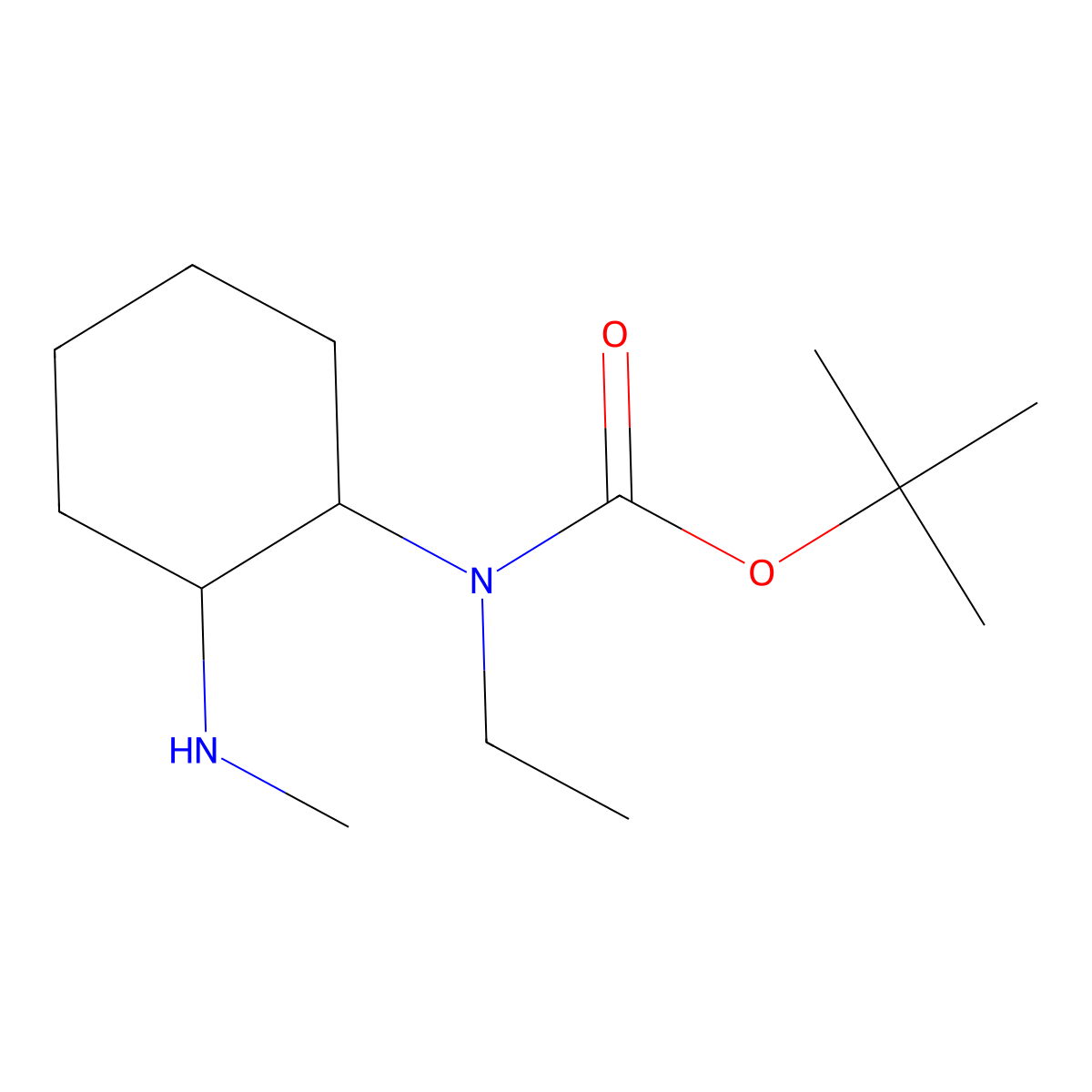 Ethyl-(2-methylamino-cyclohexyl)-carbamic acid tert-butyl ester molecular structure, CAS 1353957-17-1