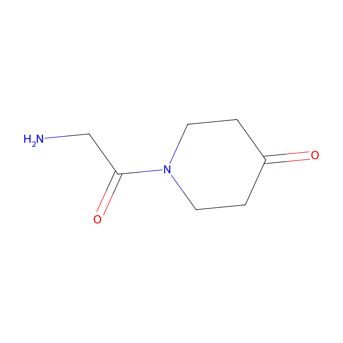 1-(2-Aminoacetyl)piperidin-4-one molecular structure, CAS 1353957-31-9