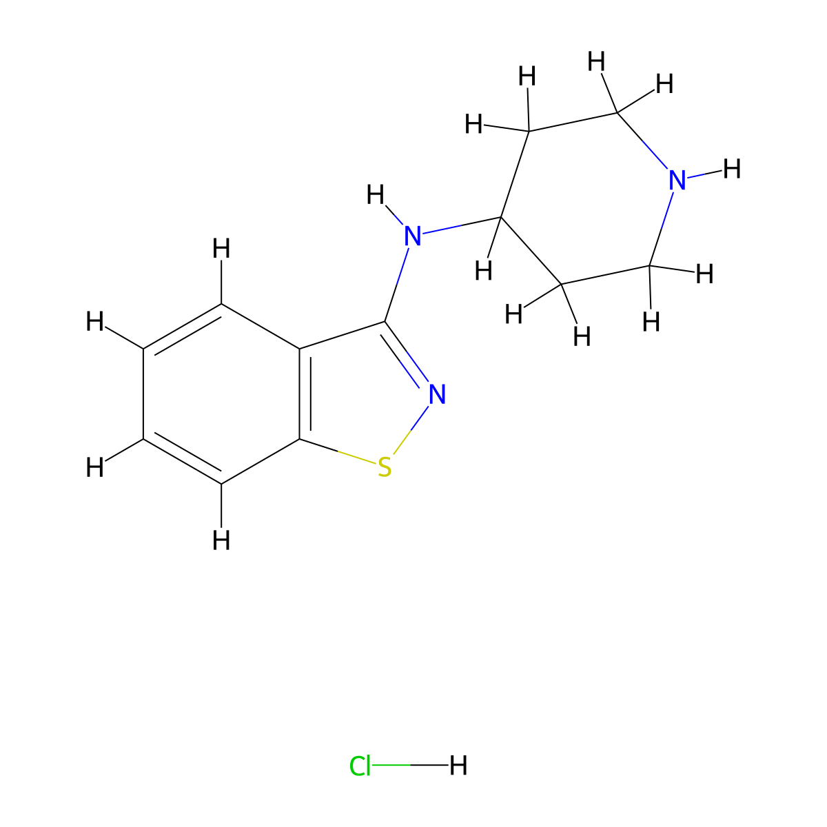 N-(Piperidin-4-yl)benzo[d]isothiazol-3-amine hydrochloride molecular structure, CAS 1353958-90-3