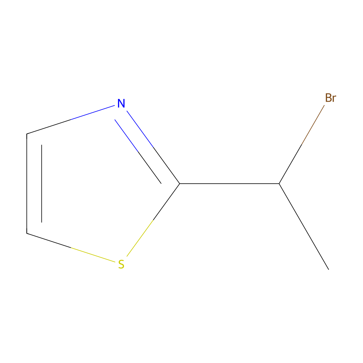 2-(1-Bromoethyl)-1,3-thiazole molecular structure, CAS 1353959-24-6