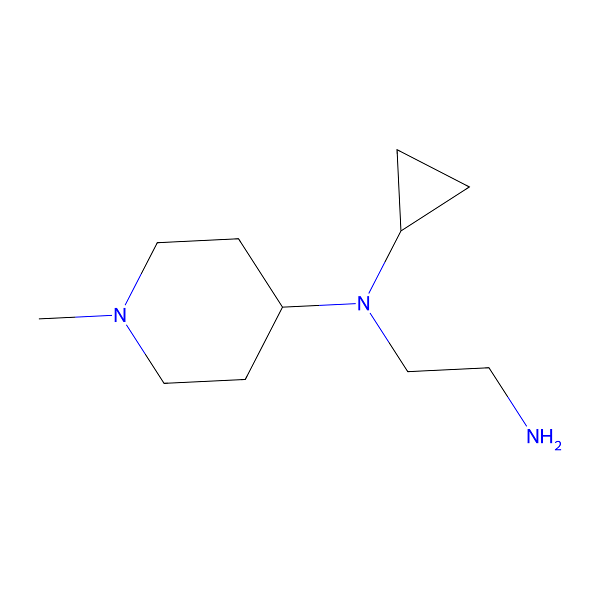 N1-Cyclopropyl-N1-(1-methylpiperidin-4-yl)ethane-1,2-diamine molecular structure, CAS 1353959-37-1
