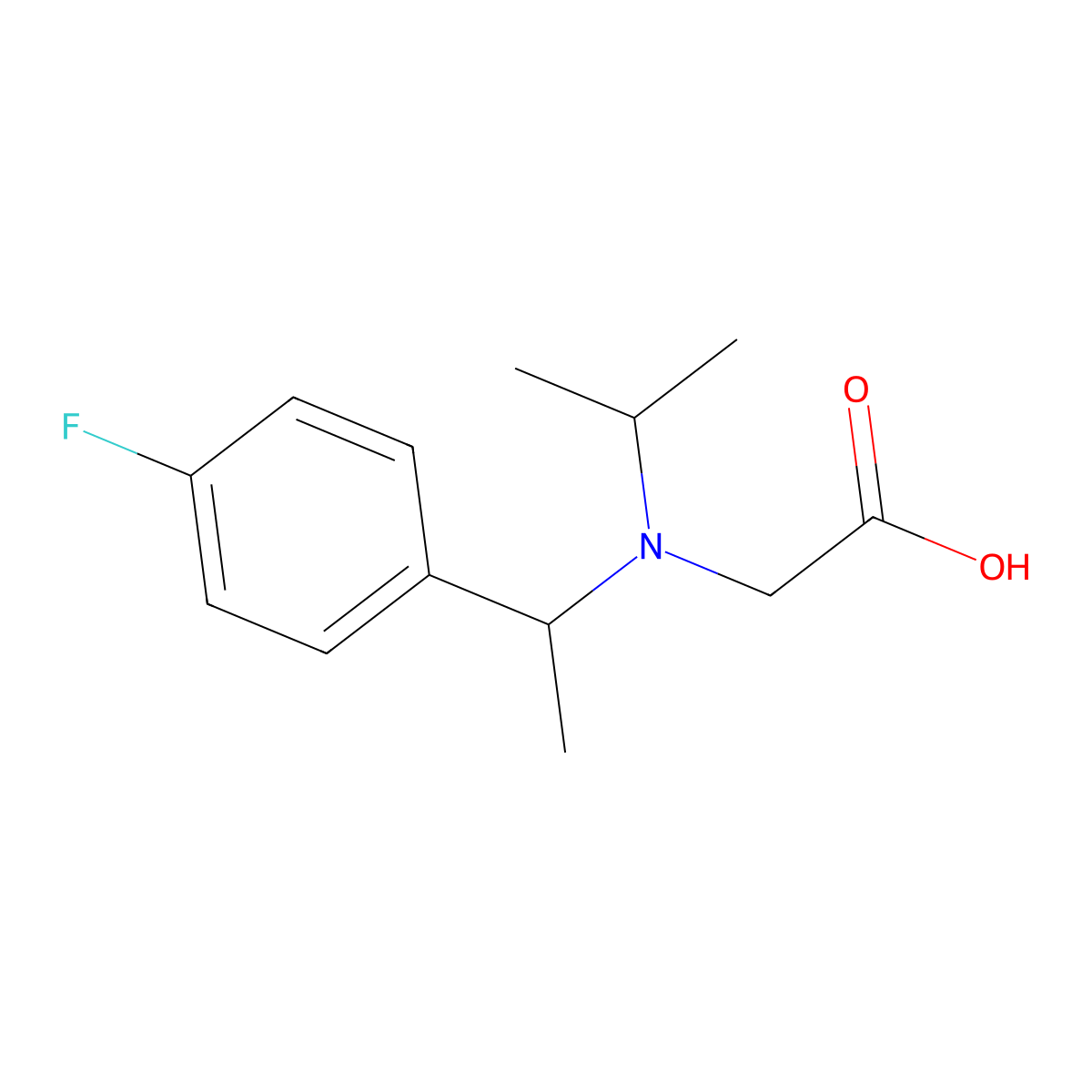{[1-(4-Fluoro-phenyl)-ethyl]-isopropyl-amino}-acetic acid molecular structure, CAS 1353959-95-1