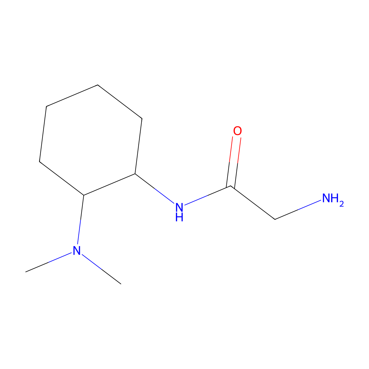 2-Amino-N-(2-dimethylamino-cyclohexyl)-acetamide molecular structure, CAS 1353960-04-9