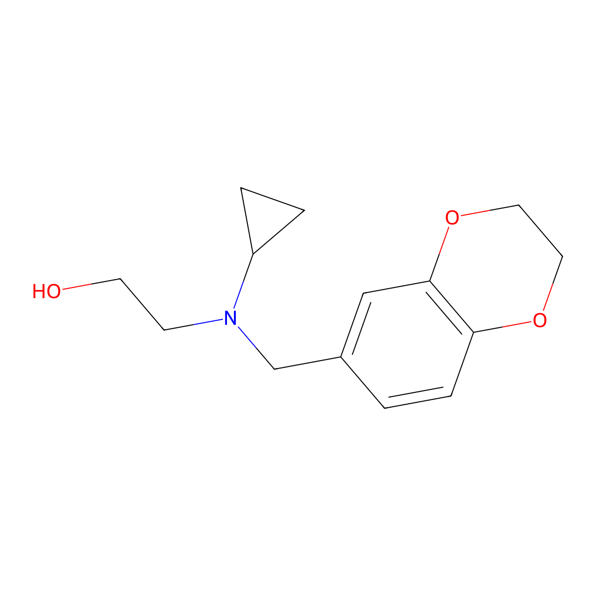2-[Cyclopropyl-(2,3-dihydro-benzo[1,4]dioxin-6-ylmethyl)-amino]-ethanol molecular structure, CAS 1353960-13-0