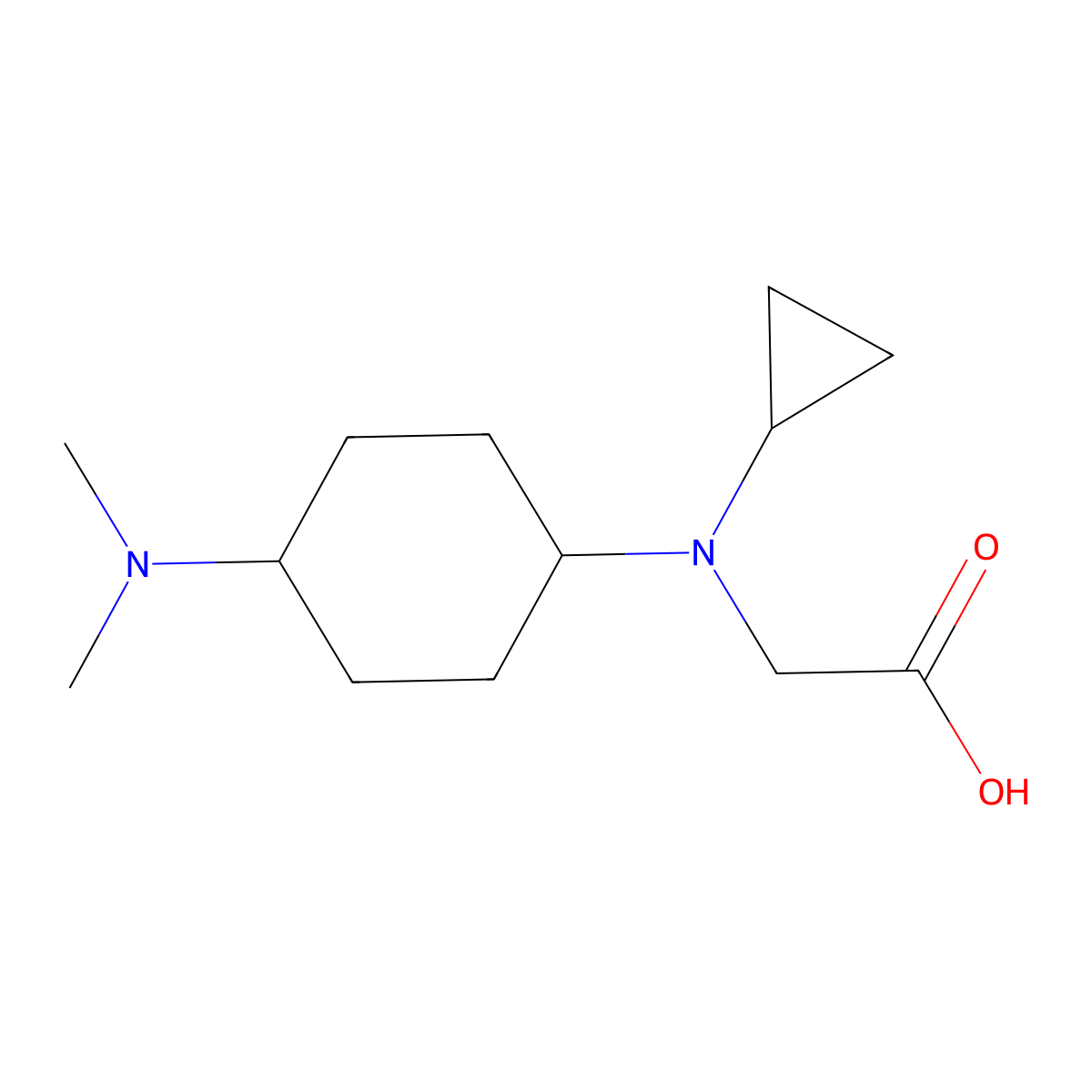 [Cyclopropyl-(4-dimethylamino-cyclohexyl)-amino]-acetic acid molecular structure, CAS 1353960-44-7