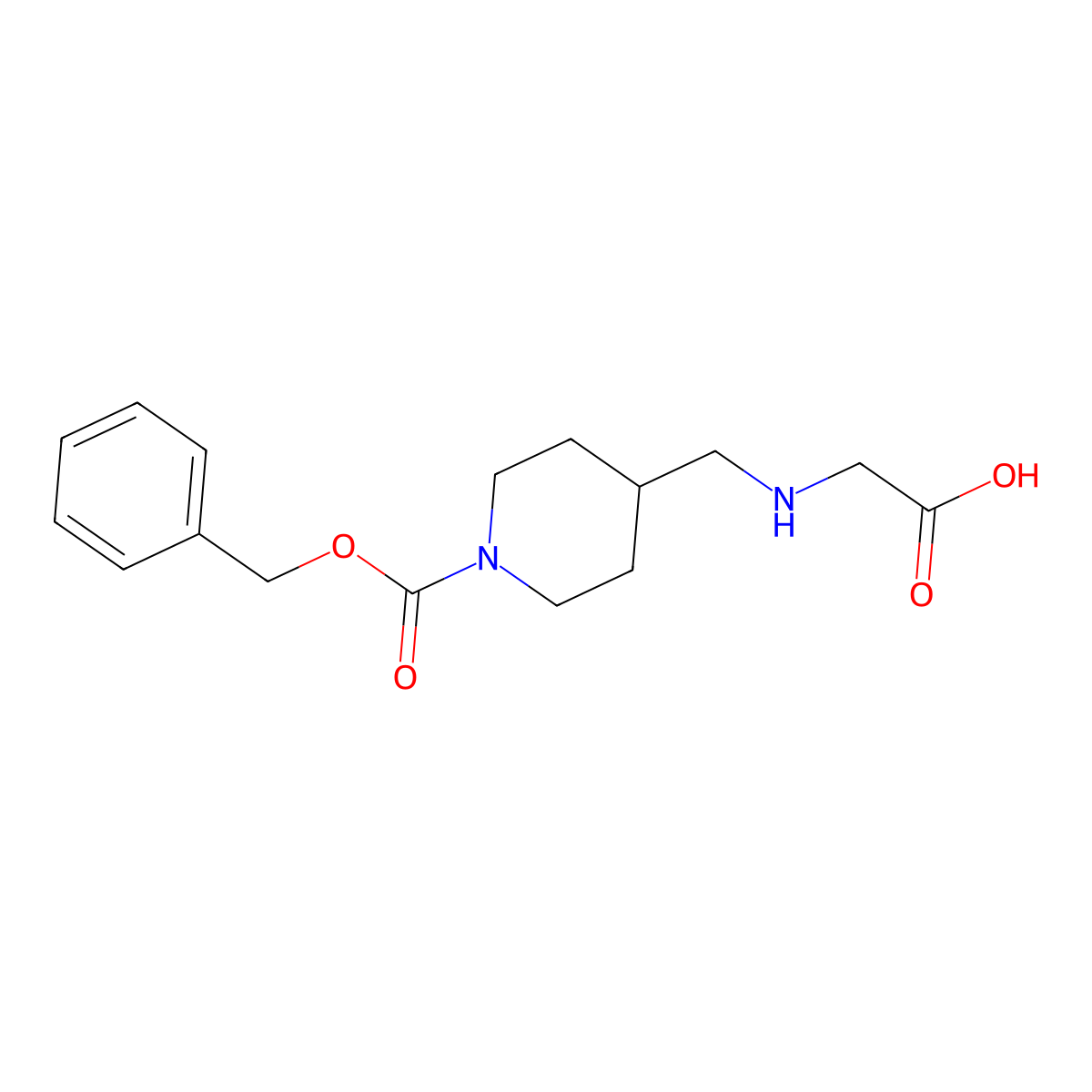 4-[(Carboxymethyl-amino)-methyl]-piperidine-1-carboxylic acid benzyl ester molecular structure, CAS 1353960-48-1