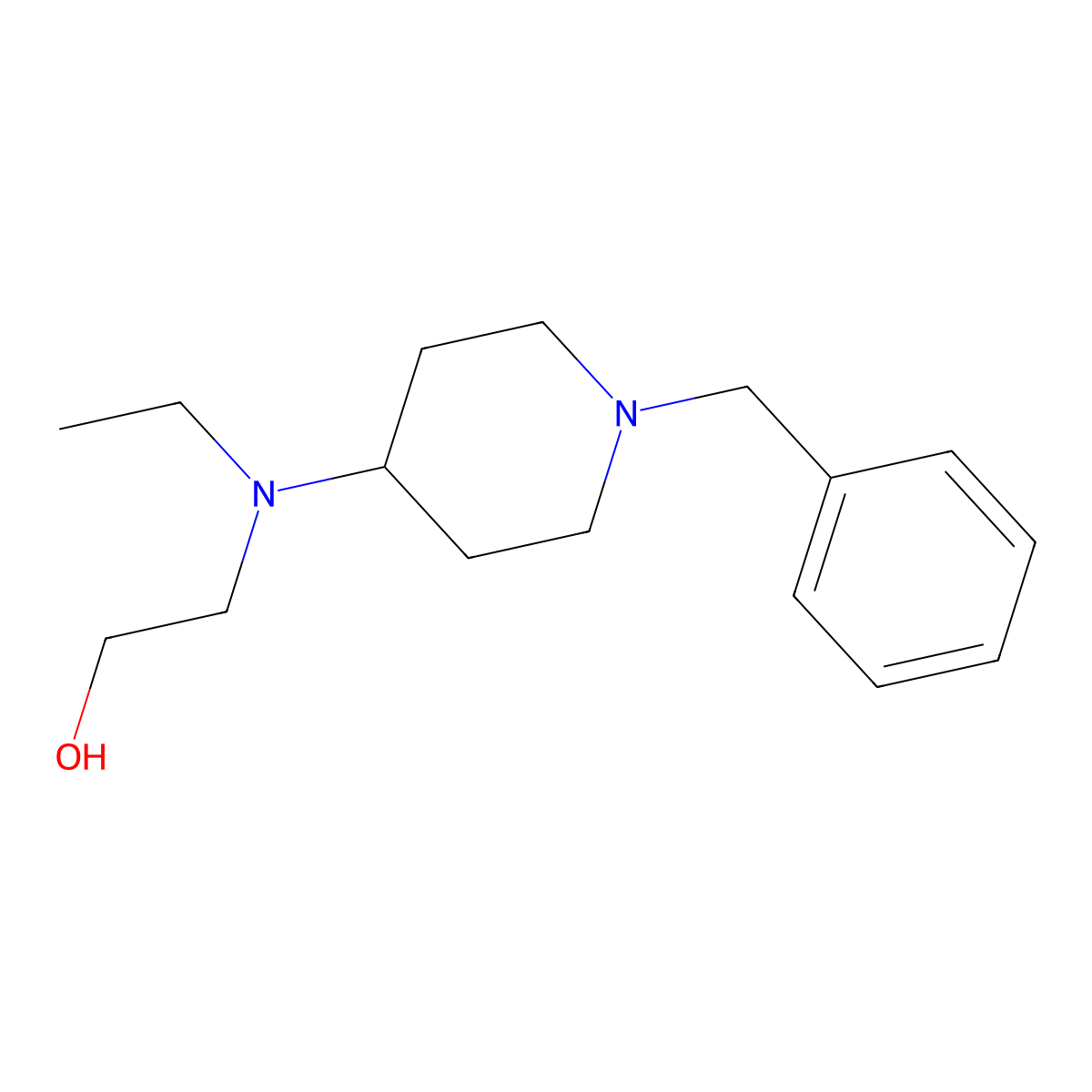 2-[(1-Benzyl-piperidin-4-yl)-ethyl-amino]-ethanol molecular structure, CAS 1353960-59-4