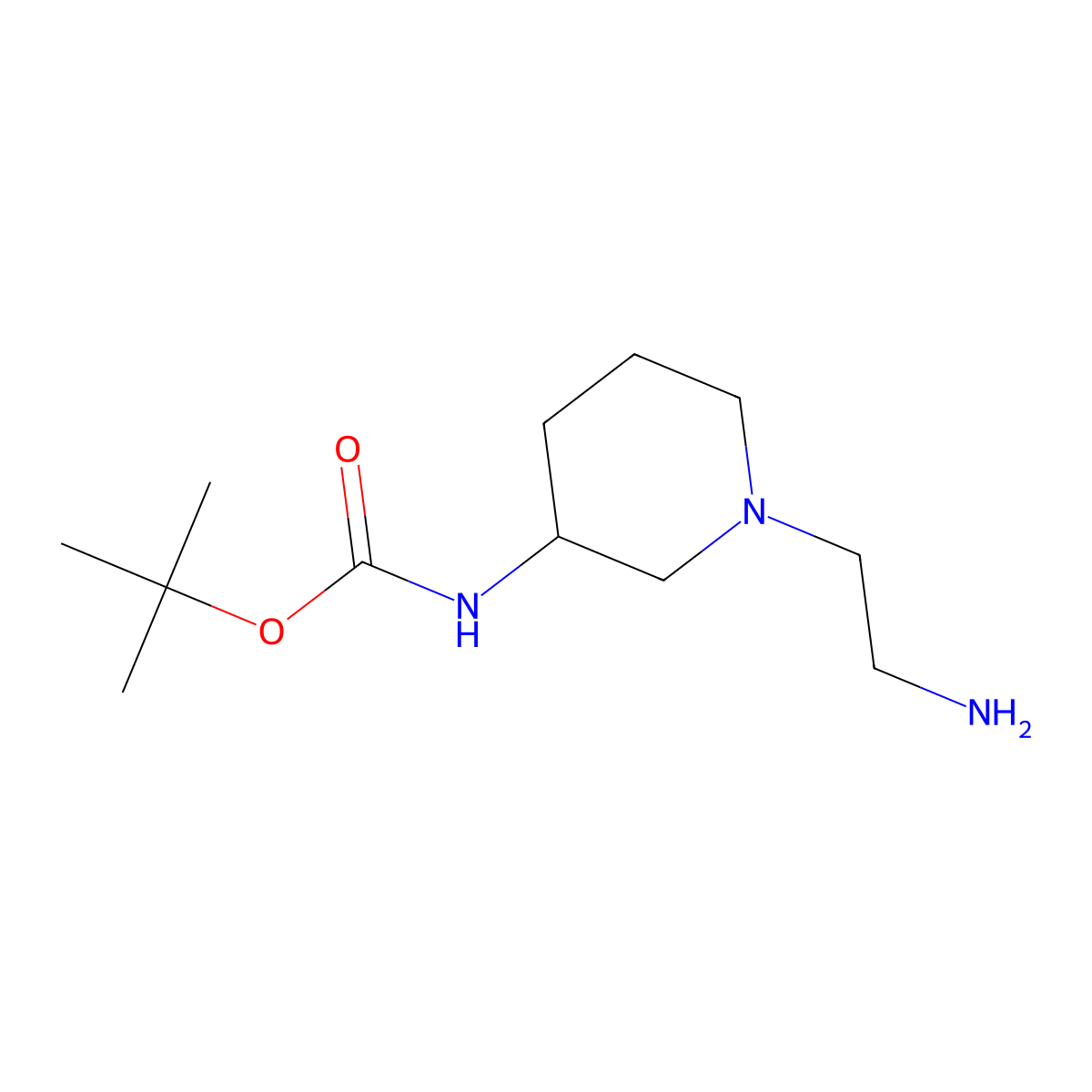 [1-(2-Amino-ethyl)-piperidin-3-yl]-carbamic acid tert-butyl ester molecular structure, CAS 1353960-79-8