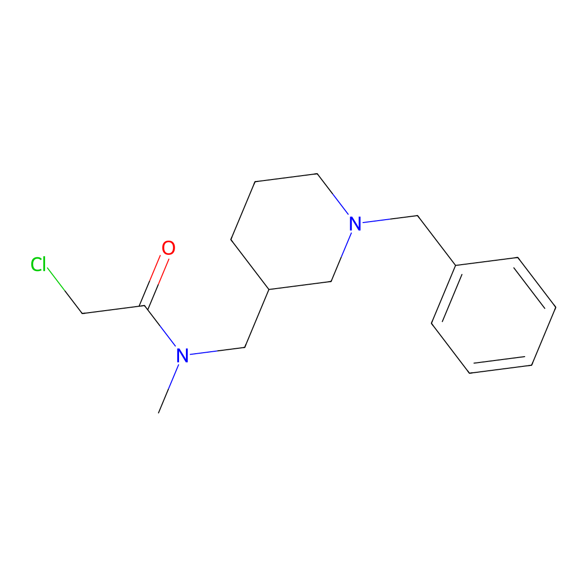 N-(1-Benzyl-piperidin-3-ylmethyl)-2-chloro-N-methyl-acetamide molecular structure, CAS 1353960-82-3