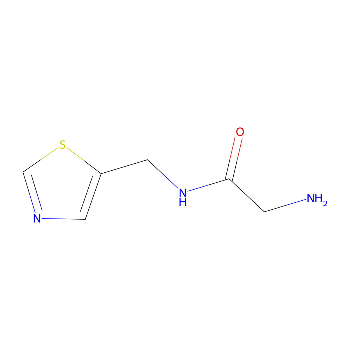 2-Amino-N-thiazol-5-ylmethyl-acetamide molecular structure, CAS 1353960-83-4