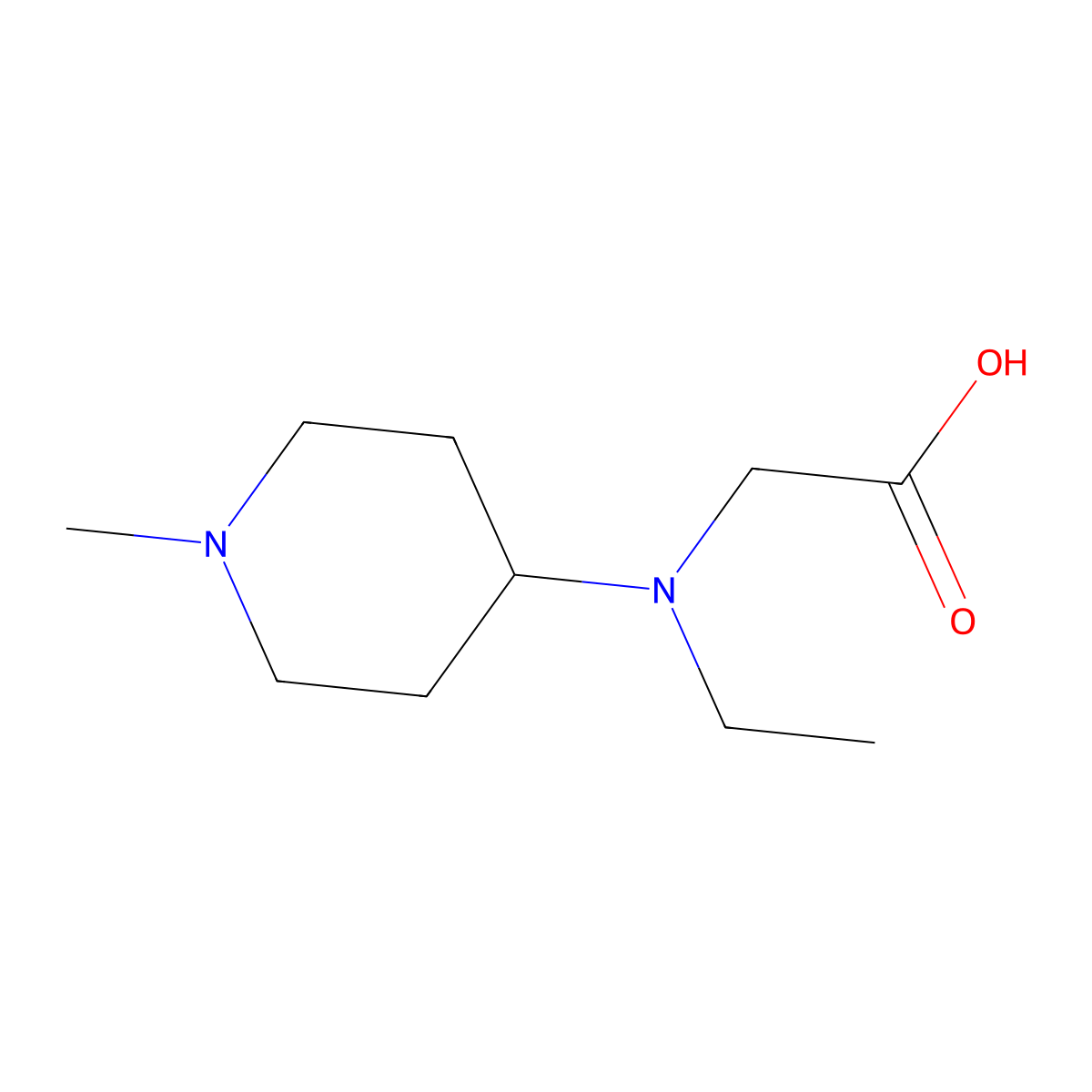 [Ethyl-(1-methyl-piperidin-4-yl)-amino]-acetic acid molecular structure, CAS 1353961-44-0