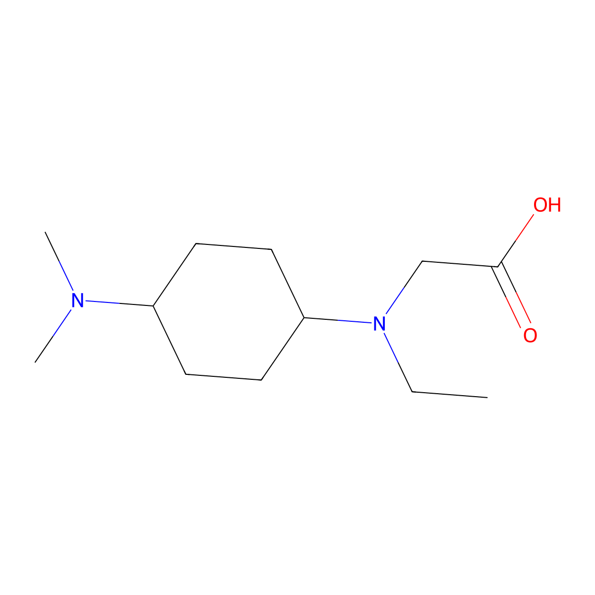 [(4-Dimethylamino-cyclohexyl)-ethyl-amino]-acetic acid molecular structure, CAS 1353961-49-5