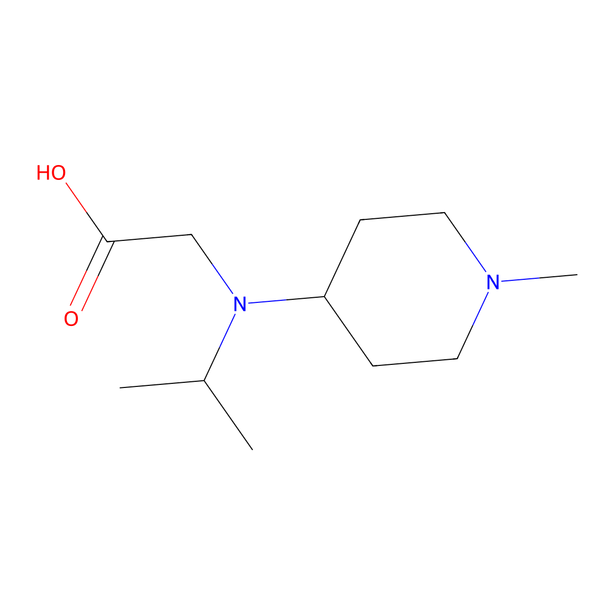 [Isopropyl-(1-methyl-piperidin-4-yl)-amino]-acetic acid molecular structure, CAS 1353961-60-0