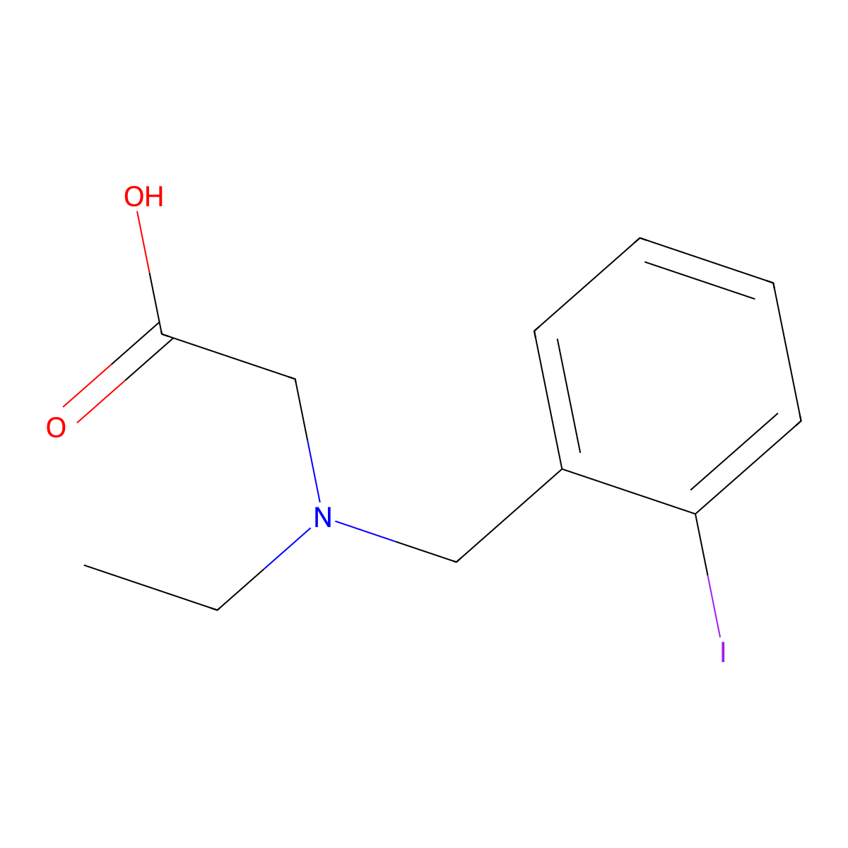 [Ethyl-(2-iodo-benzyl)-amino]-acetic acid molecular structure, CAS 1353961-66-6