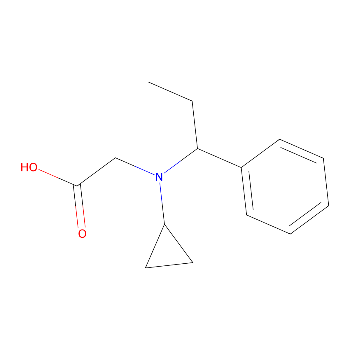 [Cyclopropyl-(1-phenyl-propyl)-amino]-acetic acid molecular structure, CAS 1353961-86-0