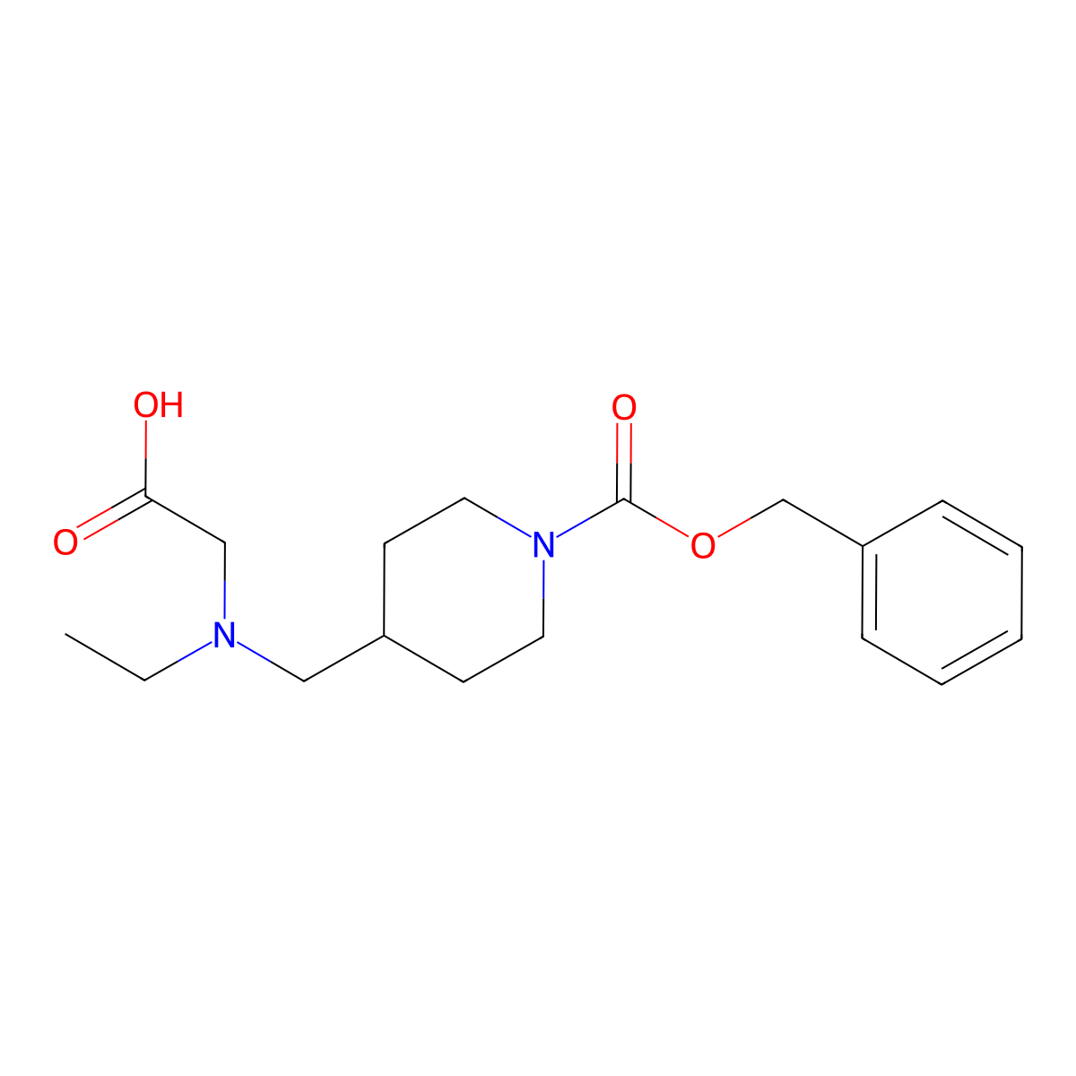 4-[(Carboxymethyl-ethyl-amino)-methyl]-piperidine-1-carboxylic acid benzyl ester molecular structure, CAS 1353962-26-1