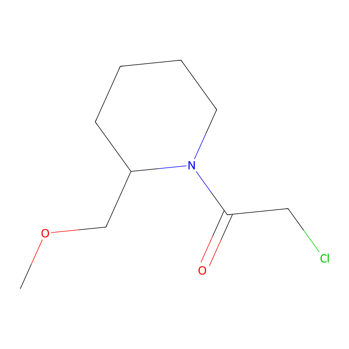 2-Chloro-1-(2-methoxymethyl-piperidin-1-yl)-ethanone molecular structure, CAS 1353962-80-7