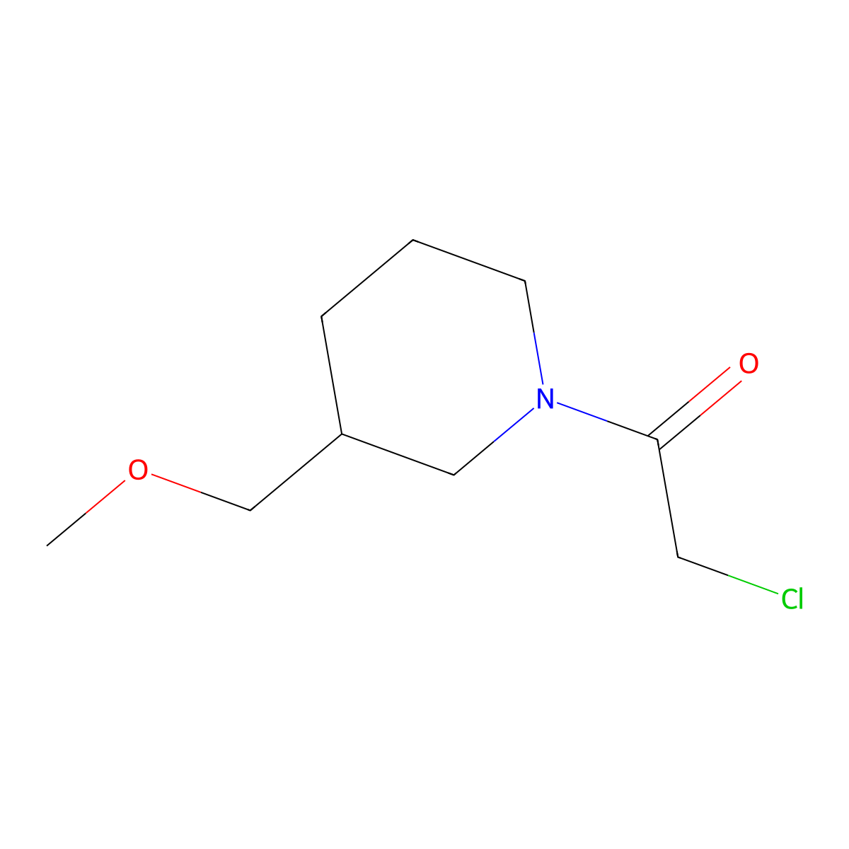 2-Chloro-1-(3-methoxymethyl-piperidin-1-yl)-ethanone molecular structure, CAS 1353962-83-0