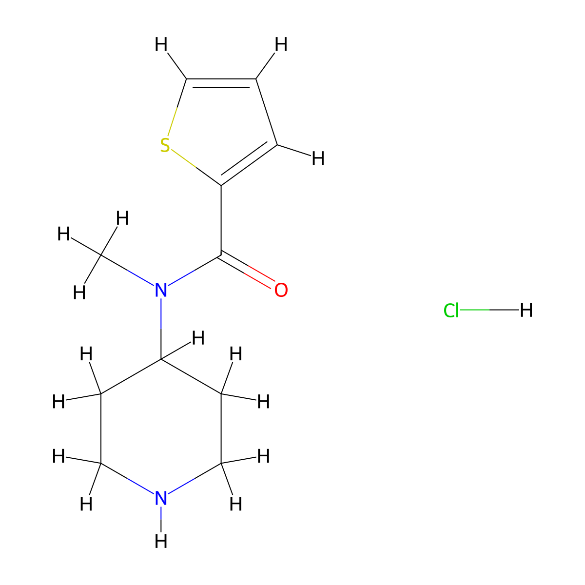 N-Methyl-N-(piperidin-4-yl)thiophene-2-carboxamide hydrochloride molecular structure, CAS 1353962-93-2