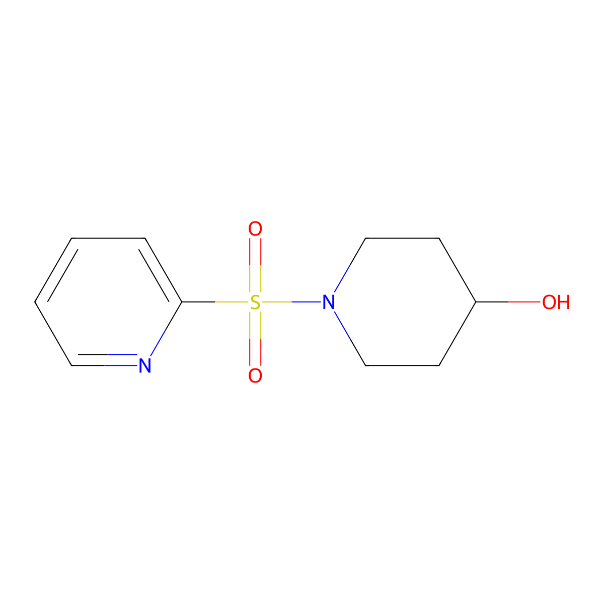 1-(Pyridin-2-ylsulfonyl)piperidin-4-ol molecular structure, CAS 1353963-17-3