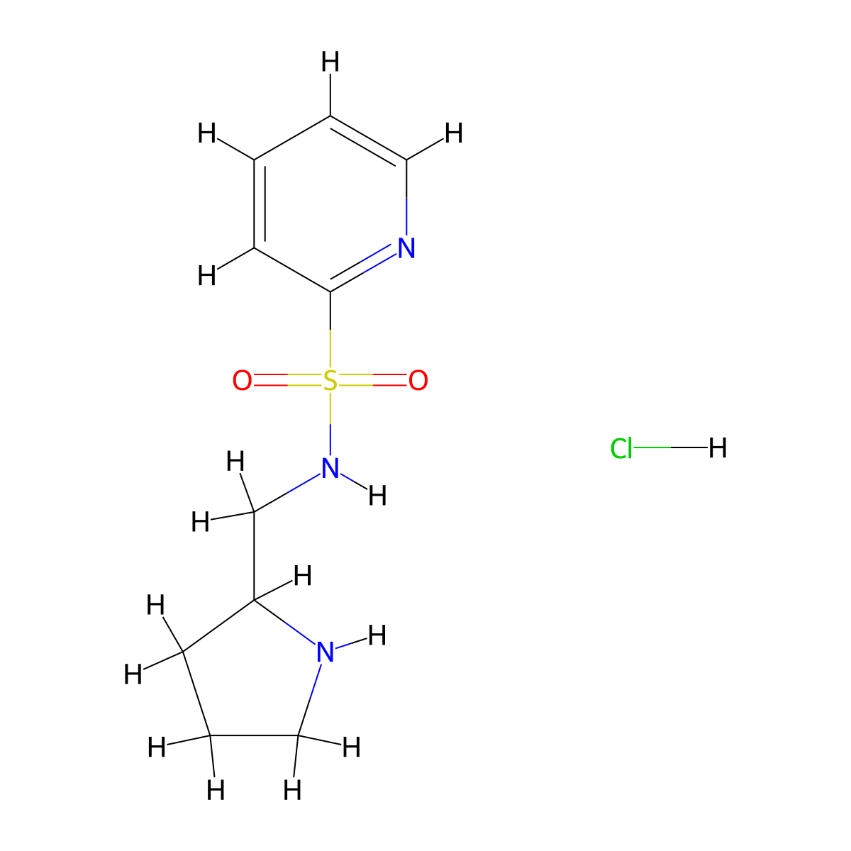 N-(Pyrrolidin-2-ylmethyl)pyridine-2-sulfonamide hydrochloride molecular structure, CAS 1353963-31-1