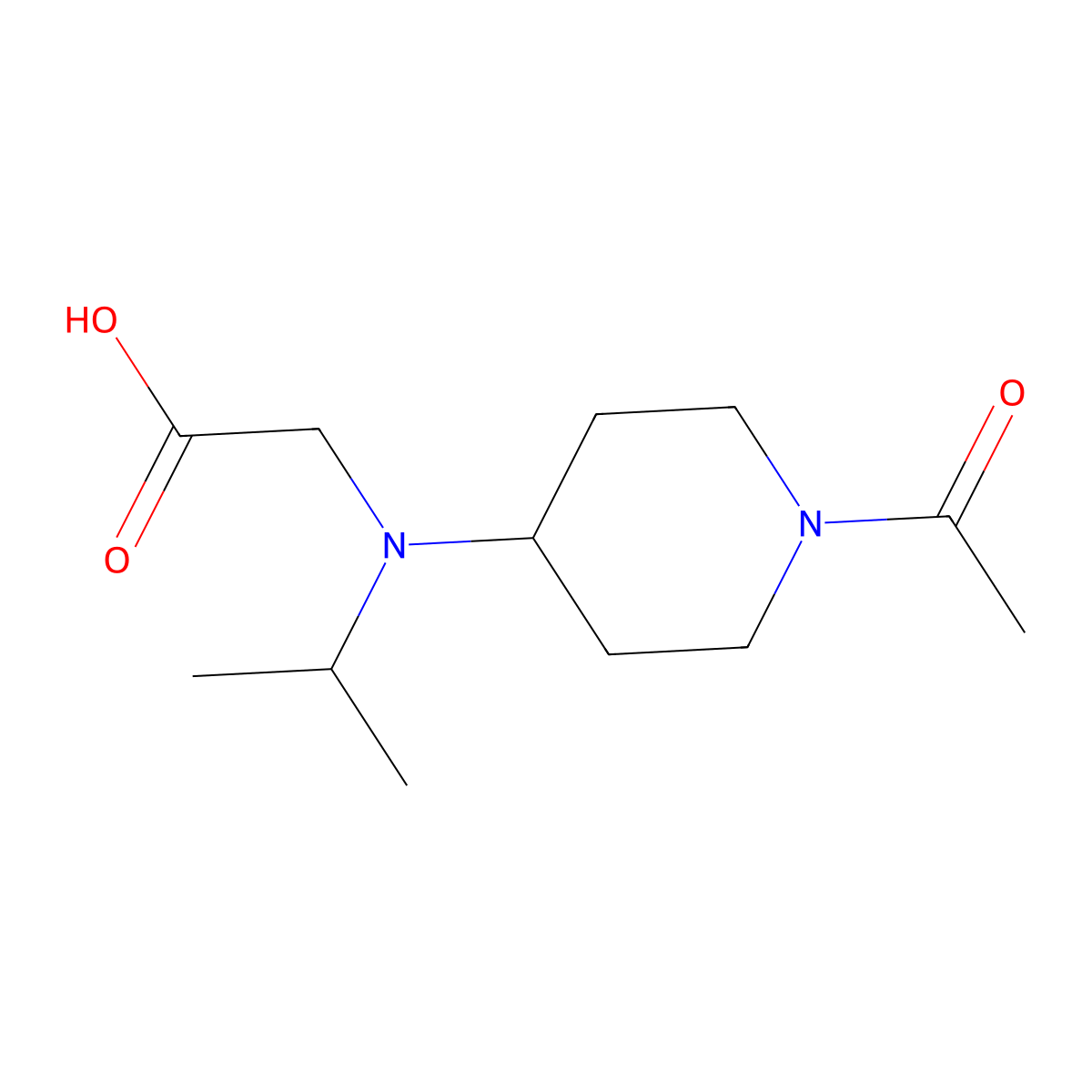 [(1-Acetyl-piperidin-4-yl)-isopropyl-amino]-acetic acid molecular structure, CAS 1353963-66-2