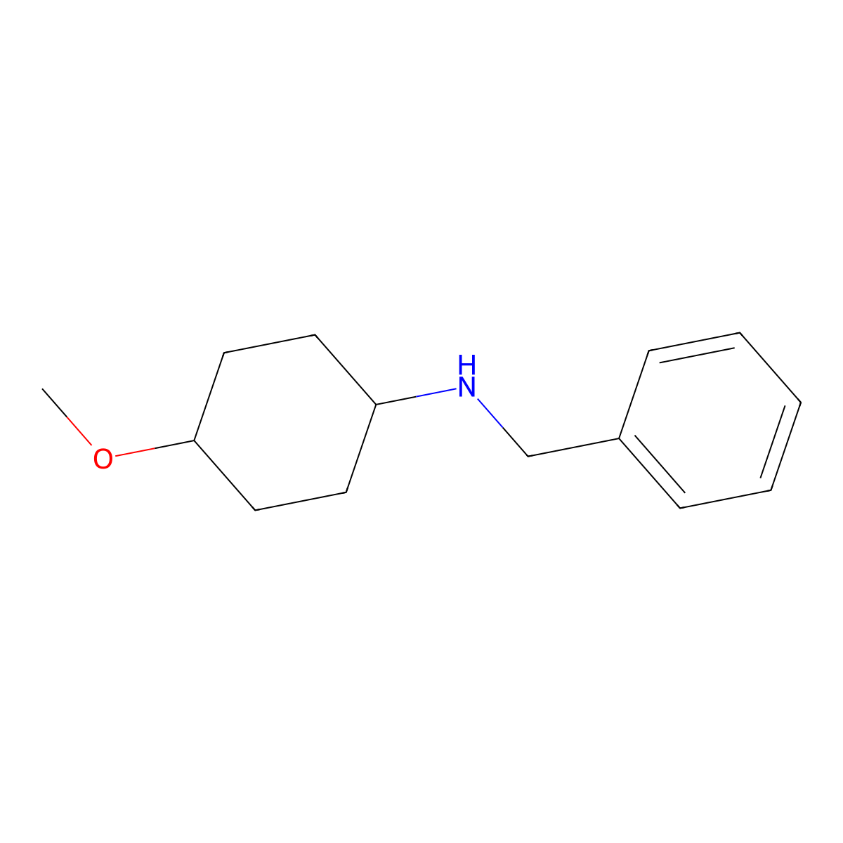 Benzyl-(4-methoxy-cyclohexyl)-amine molecular structure, CAS 1353963-97-9