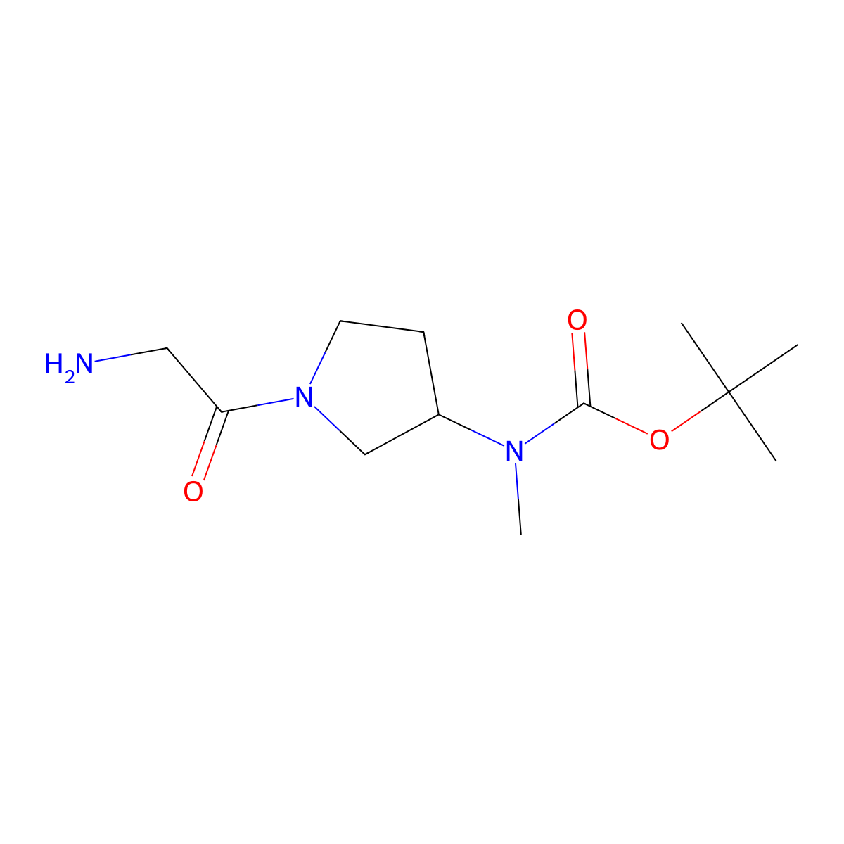 [1-(2-Amino-acetyl)-pyrrolidin-3-yl]-methyl-carbamic acid tert-butyl ester molecular structure, CAS 1353964-05-2