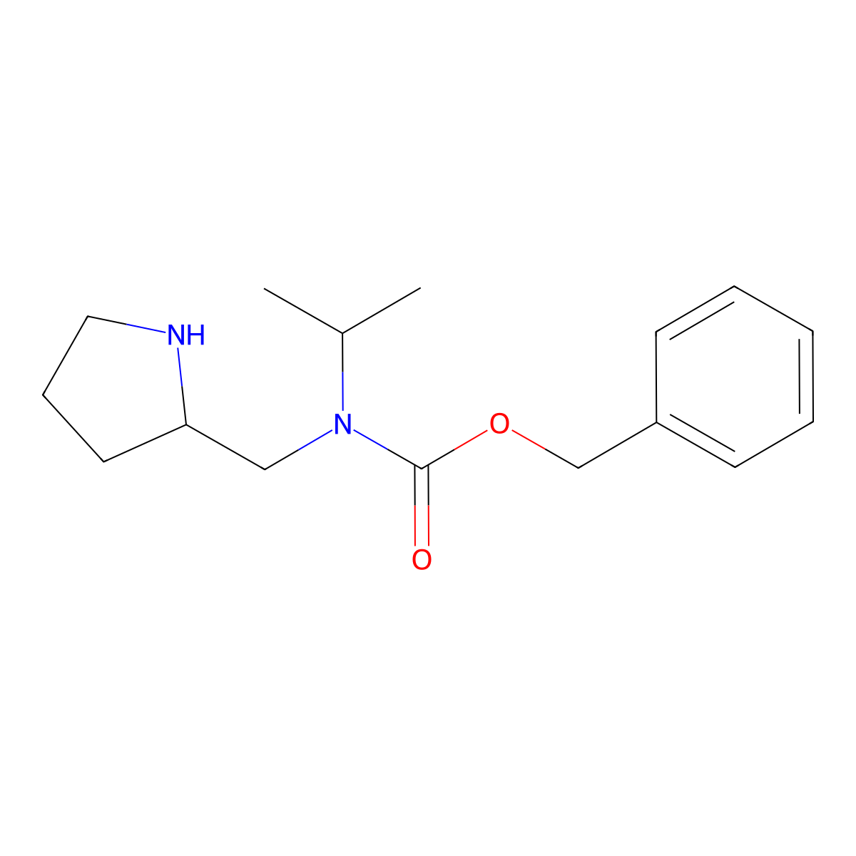 Isopropyl-pyrrolidin-2-ylmethyl-carbamic acid benzyl ester molecular structure, CAS 1353964-41-6