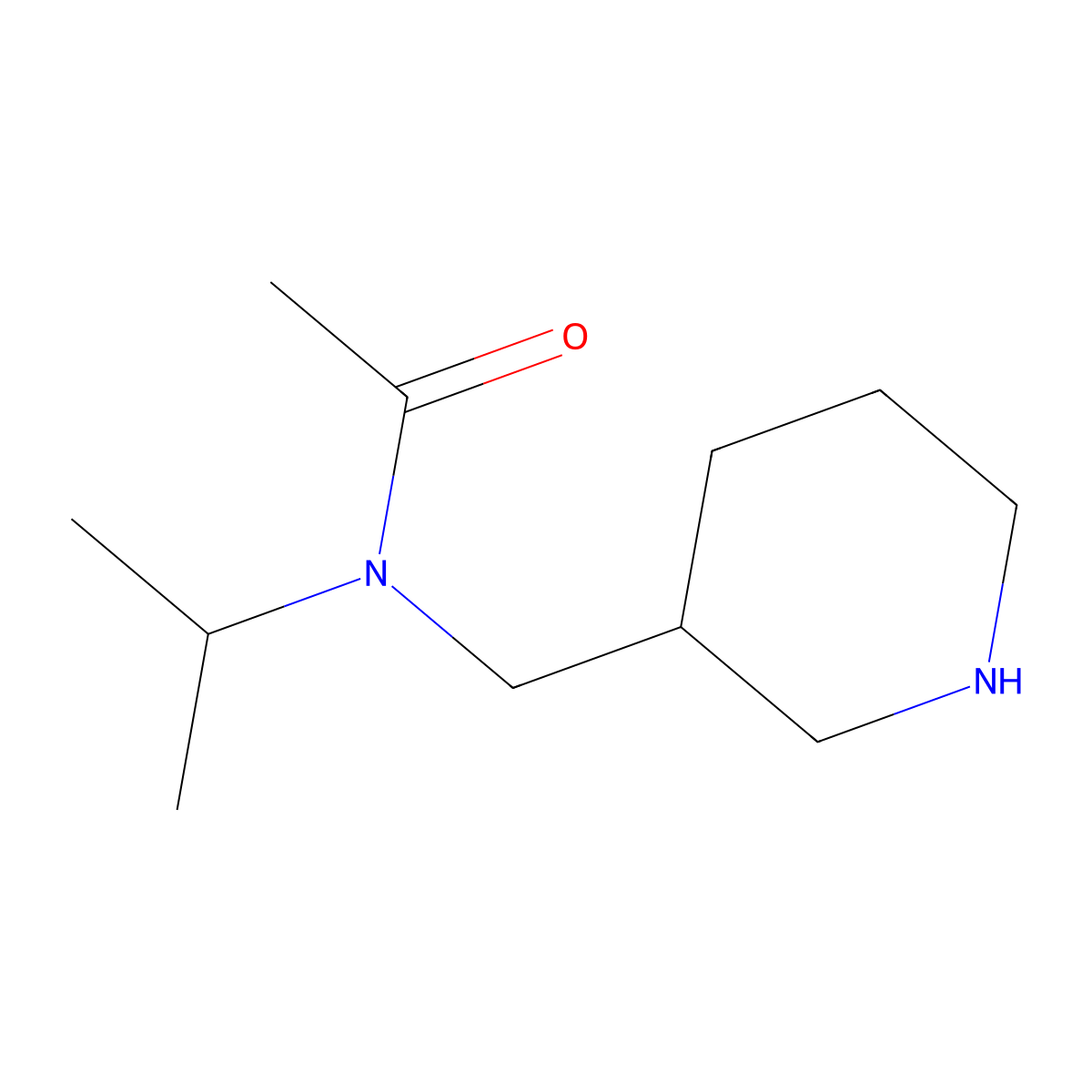 N-Isopropyl-N-piperidin-3-ylmethyl-acetamide molecular structure, CAS 1353964-51-8