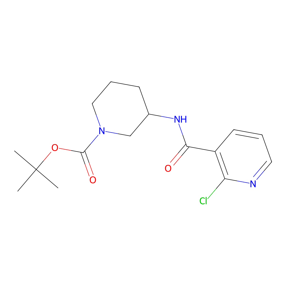 tert-Butyl 3-(2-chloronicotinamido)piperidine-1-carboxylate molecular structure, CAS 1353964-95-0